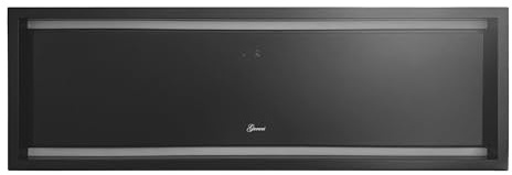 Gurari GCH 973 BL Capot de plafond 90 cm Noir Hotte avec contrôle gestuel et LED, 850 m³/h, convection et air évacué, fonction minuterie