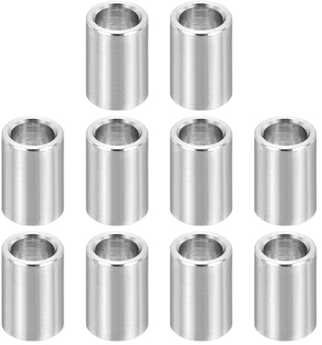 PATIKIL M7 Entretoise en Acier Inoxydable, 12Pcs Entretoise Métallique 7mm ID x 10mm OD x 15mm L Bague à Vis pour 1/4 ou M7 Boulon