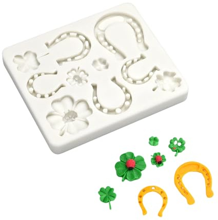 Moule à chocolat en silicone 3D amusant en forme de trèfles pour décoration de gâteaux et bonbons