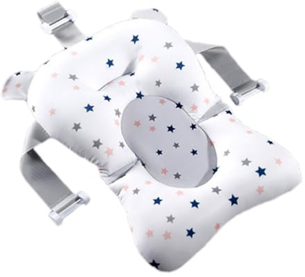 TOBBOMEY Cuscino per Bagnetto Ragazzo Supporto e Traspirante per Vasca Antiscivolo e Confortevole Sedile Galleggiante per Regalo Pratico per Famiglie