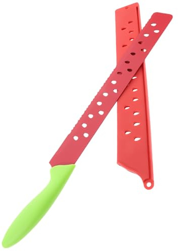 ARTSEWPLY Cuchillo Profesional para Cortar Sandía y Pan Acero Inoxidable Verde Herramienta Multifuncional para Cocina y Rebanar Frutas