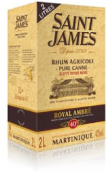 St James Rhum Ambré 40° Fontaine 2L/Boite - Livraison Gratuite France (1 boite)