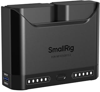 SMALLRIG NP-FZ100 Camera Battery Set for Sony, 22.5W with 1940mAh Batteries | Dual Slot Camera Charger, Full for Sony Alpha A7V A7III A7IV A6700 FX3 FX30 A9 A7C A7CII A7RIII ZV-E1 ZV-E10II - 5483
