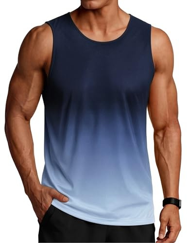 PINSPARK Camiseta de tirantes para hombre, sin mangas, camiseta de entrenamiento, verano, exterior, camiseta funcional