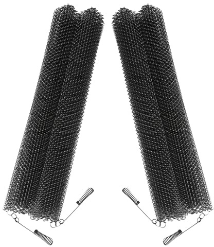 EPIGEIST Lot de 2 Pare-Feu en Maille Métallique 61X559 CM Écran de Cheminée Suspendu Barrière de Sécurité pour Foyer Protection Thermique pour Animaux et Intérieur Rideau