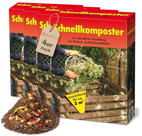 Blumixx Schnellkomposter 10 kg | Kompostbeschleuniger als Granulat | Beschleunigung des Kompostierungsprozesses | Hochwertiger Kompoststarter aus Naturstoffen | Ideal für nährstoffreiche Erde