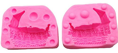 VALINK Moule à gâteau 3D en forme de voiture en forme de berceaux de bébé - Moule en silicone pour fête d'anniversaire de bébé - Moule à pâtisserie - 6,3 x 4,8 x 4,2 cm