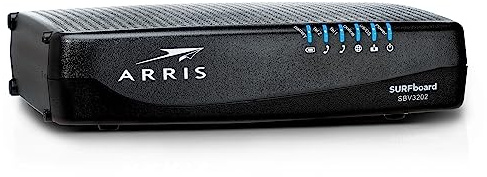 ARRIS SURFboard SBV3202 DOCSIS 3.0 Cable Modem | Comcast Xfinity Internet & Voice | 1 Gbps Port | 2 Telephony Ports | 800 Mbps Max with Xfinity Internet Plans | 2 Year Warranty