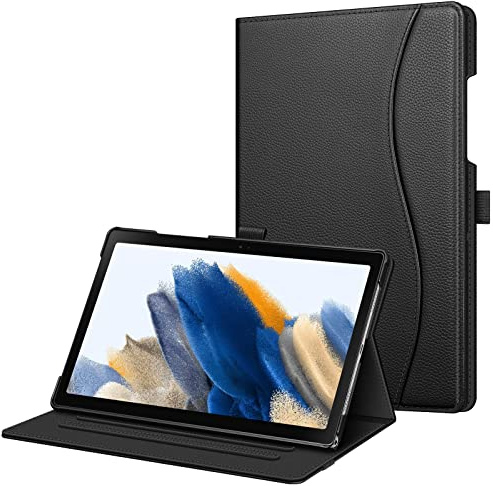 Fintie Hülle für Samsung Galaxy Tab A8 10,5 2022/2021 SM-X200/X205/X207 | Multi-Winkel Folio Schutzhülle Dokumentenfach und Auto Schlaf/Wach Funktion, Schwarz