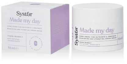 Syster - Siero e crema 2 in 1, Siero e crema idratante viso, antirughe, nutriente pelle normale secca, normale, grassa, donna e uomo - Serum viso Vegan, Made in Italy, No Parabeni e Siliconi - 50ml