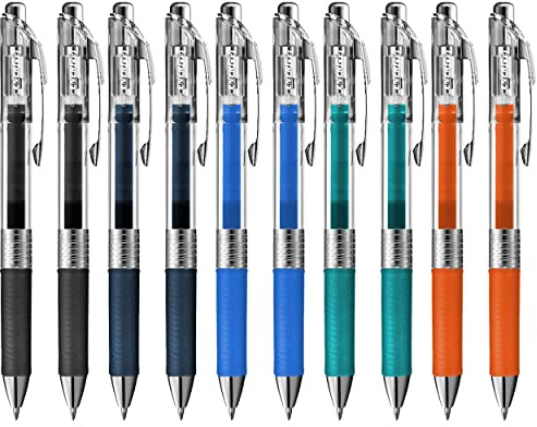 Pentel EnerGel Pure BL77TLE Druckkugelschreiber, 0,7 mm, 10 Stück