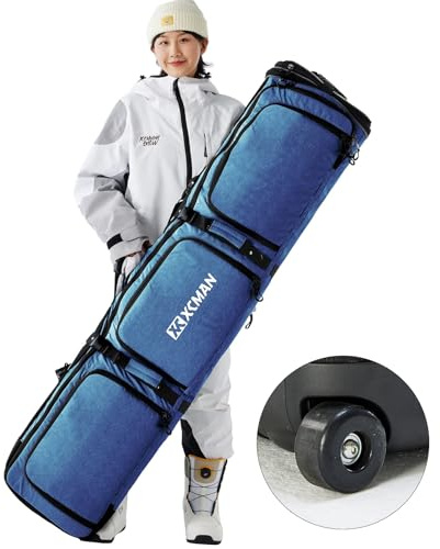 XCMAN Roller Snowboardtasche mit Rollen, verstellbare Länge Snowboard-Tasche Für -Skitrage-Rucksack Flugreisen geeignet