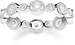 THOMAS SABO Damen-Damenring 925er Silber Zirkonia 54, Silber 32023610