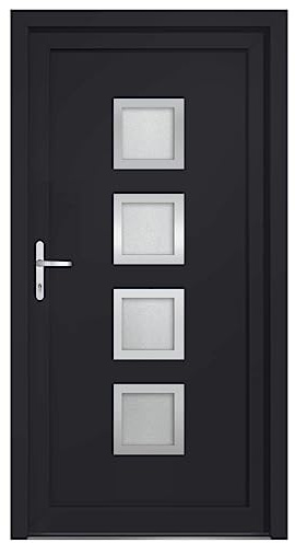 Porta Ingresso Antracite 88x200 cm in PVC, vitaXL