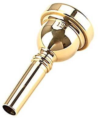 Plumdrop Bocchino per tromba in metallo oro 12C compatibile con strumenti musicali Bach per principianti e giocatori professionisti
