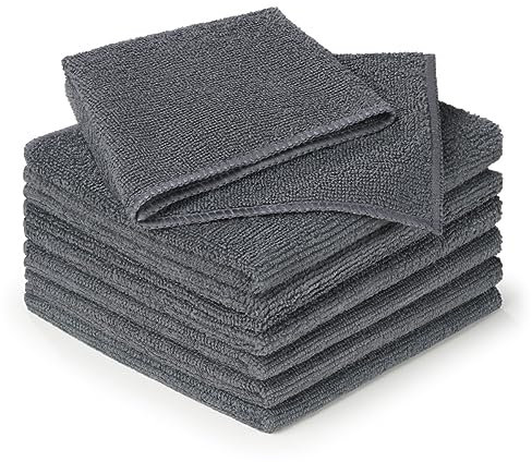 Blumtal Set de 24 paños de Microfibra 30x40 cm - paños de Cocina Antracita - paños de Limpieza de Microfibra Lavables a 60°C paños de Limpieza de Cristales - paños de Limpieza Premium paños Multiusos