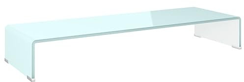 QZZCED TV-Sideboard Fernsehschrank TV-Ständer tv Tisch TV-Aufsatz/Monitorerhöhung Glas Grün 90x30x13 cm für Wohnzimmer Schlafzimmer Unterhaltungsgerät