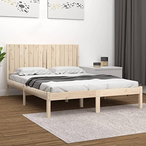 Sufrk Massivholzbett Bettgestell Bed Frame Bett Mit Bettkasten Hausbett Bett Massivholz Kiefer 160x200 cm - 3104423