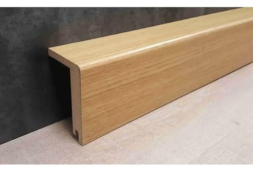 PROVISTON Barre de recouvrement de tuyaux chauffants, jusqu'à 88 mm, hauteur : 64 x 96 x 2500 mm, noyau en MDF chêne à coller, clips, vis et clous, bande de recouvrement pour tuyaux de chauffage by