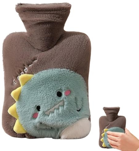 Wärmflaschenbezug, 1000 ml, Wärmflasche, Heizkissen mit weichem Bezug, großes Fassungsvermögen, Bettwärmer für Bett, Füße und Taille