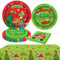 HAOYUNLAI 61 Piezas de Vajilla de Fiesta de Navidad Decoracion, Vajilla de Papel con Platos de 9 y 7 Pulgadas, Juego para 20 Invitados - Estilo 1