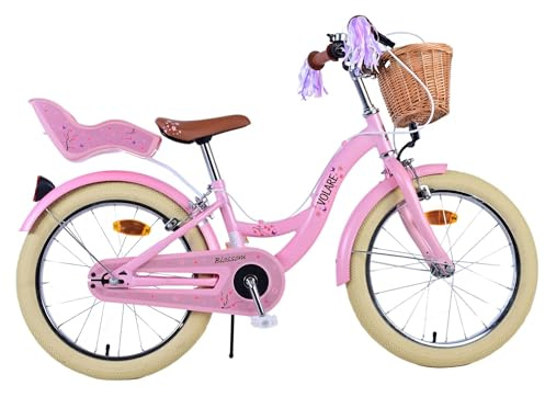 Volare Blossom Kinderfahrrad - Mädchen - 18 Zoll - Rosa - Zwei Handbremsen