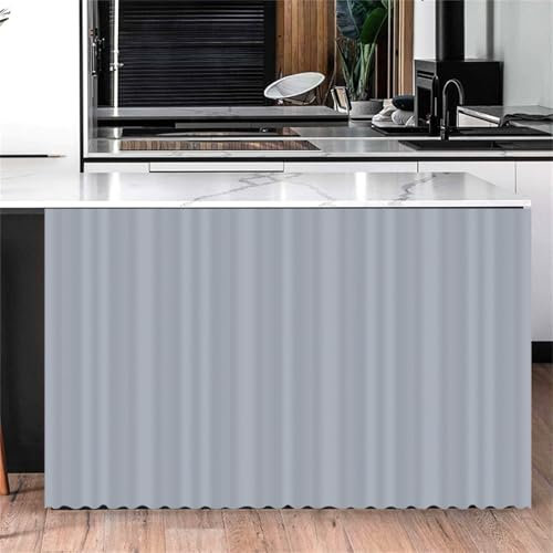 Odot Cortinas Cocina Cortas Color Sólido, Gabinete de Zapatos y Debajo del Fregadero Cortina Cocina, Moderno No Poroso Sombreado Cortina Cocina Puerta, para Salón Dormitorio (Gris,70x90cm)