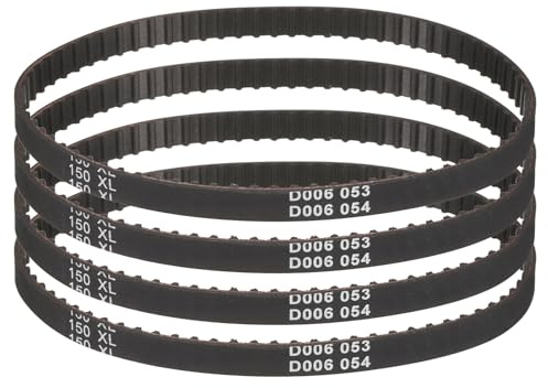 sourcing map 150XL 037 Timing Belt 75 Teeth Rubber Geared Cogged Belt 4pcs