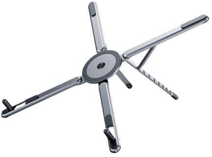 RWFRKABNK Faltbarer Laptopständer, Verstellbare Tragbare Notebook-Halterung, Stützbasis, ABS-Halterung, Kompatibilität for MacBook Air Pro, Telefonhalter-Zubehör
