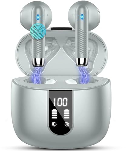 Auriculares Inalámbricos Bluetooth 5.4, 56H Auriculares Bluetooth con HiFi Estéreo, 4 ENC Mics, Cascos Inalambricos Bluetooth con Reducción de Ruido, USB-C, Control Táctil, IP7 Impermeable Audifonos