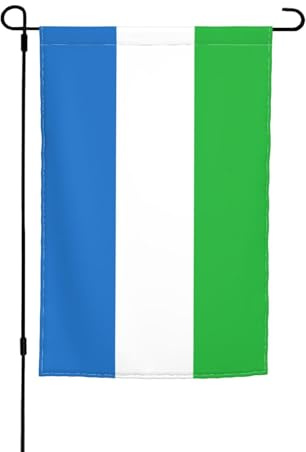 Bandera de Sierra Leona con impresión de bandera de jardín de 30 x 45 cm, doble cara, pequeña arpillera, patio, exterior, decoración del hogar