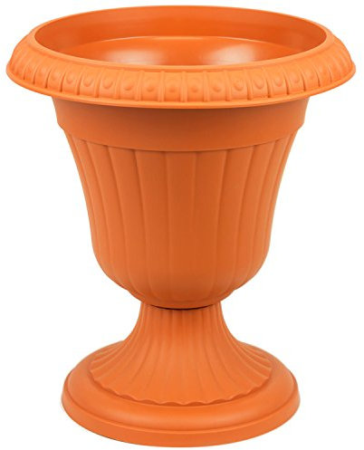 Form Plastic Pflanzpokal Amphore dekorative Pflanzgefäß Schale Vase Terracotta H 56 cm Blumentopf Milano