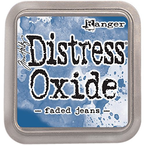 Ranger Distress Oxide Ink Pad Stempelkissen Faded Jeans, Blau, 7.6 x 7.6 x 1.9 cm