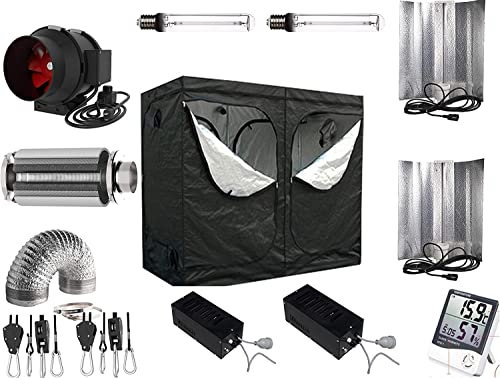 Sinowell Growbox Eco 2 x 600 W NDL 200x100x200 cm Black Growzelt VSG AKF