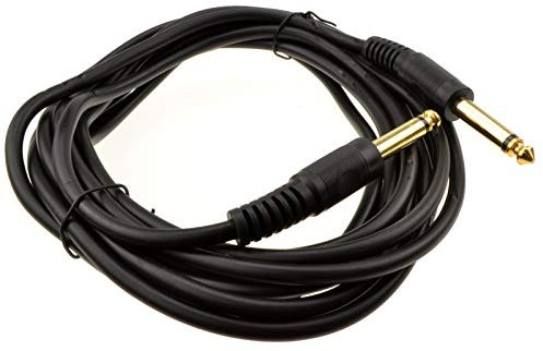 kenable 6.35mm 1/4inch Mono Jack Plug Guitar/Instrument/Patch Cable Gold 4m