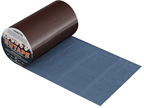 Parotec BuTape Cinta Butilo-Aluminio – Sellado para Reparación de Tejados – Impermeable, Resistente a UV e Intemperie, Fuerte Adhesión – 150 mm x 10 m – 7 Colores (Marrón)