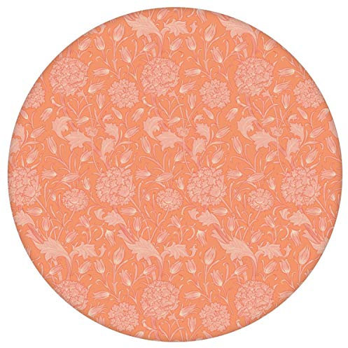 Edle Jugendstil Tapete Tulpen und Narzissen nach William Morris, orange Vlies Tapete Blumen Natur, GMM Blumentapete Wandgestaltung für Schlafzimmer (H: 2,6m B: 46,5cm)