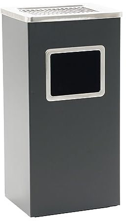 Danieli Ho.Re.Ca. Posacenere da Terra con Gettacarte | CEP001/NE | da Esterni e Pavimento | Griglia in Acciaio | 30 x 24 x 61 cm | 16 Litri | Nero