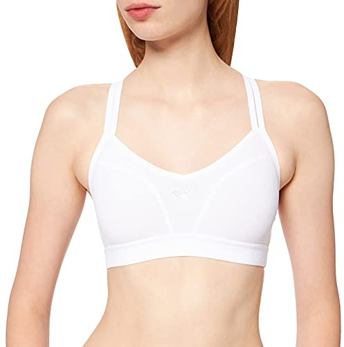 Arena Daphne Reggiseno Sportivo con Coppa B a Sostegno Medio, Donna, Bianco, 95