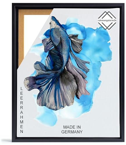 rahmengalerie24 - Cornice a cassetta da 90 x 90 cm, colore nero opaco, adatta per tele su telaio, in pannello di legno di media densità (MDF)