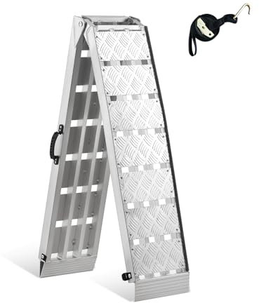 gardhom Auffahrrampe 680kg Laderampe Klappbar Alu Faltbare Verladerampe Verladeschiene Motorrad ATV Quad PKW Laderampe