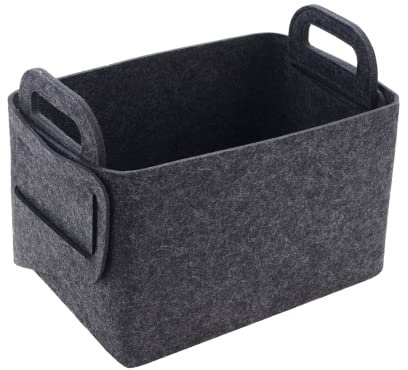 JHLA Cesto in Feltro Borsa di Stoccaggio Borsa Portalegna in Vimini Feltro da Ardere Pallet Set Contenitore Porta Legna AntiGraffio Pavimenti Delicati Multiuso per la Casa,A