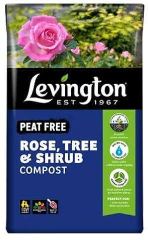 50L Rose, Tree & Shrub Compost, Peat Free, Multi Purpose Soil for Outdoor & Indoor Plants, Ideal for Small to Large Plant Growth