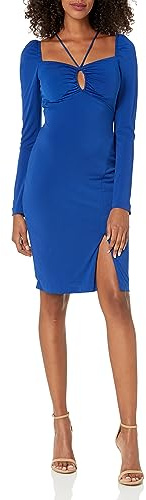 GUESS Abito a tubino da donna a maniche lunghe, Inchiostro multicolore, 46