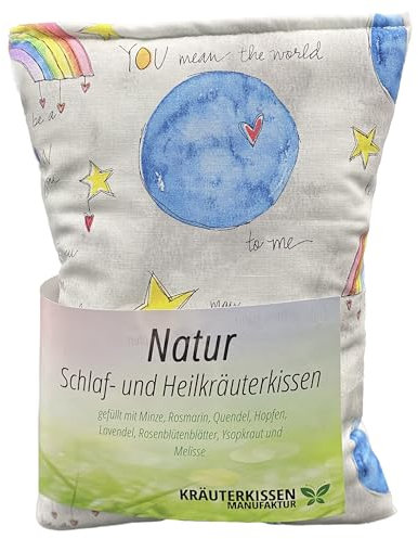 Kräuterkissen gefüllt mit 8 Kräutern, Design Pilzwald