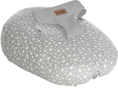 Jané Cuscino Maternale Multifunzionale, Cuscino Gravidanza, Allattamento, Amaca, Riduttore, con Custodia, Grigio