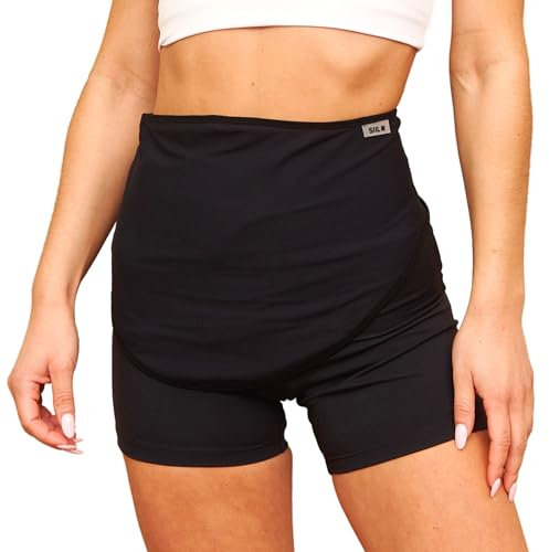 SIIL Stomagurt für Damen und Herren, schwarz, für Sport und Schwimmen, Stomabeutel-Bezüge, kompatibel mit jedem Stoma-Zubehör