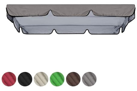 TYBEITAO Tela Oxford Recubierta De Plata 600D Toldo Balancin De Jardin Resistente ai Viento Y ai Desgarro Liquidación De Columpios para Porche Al Aire Libre,Gray-195 * 125 * 15cm