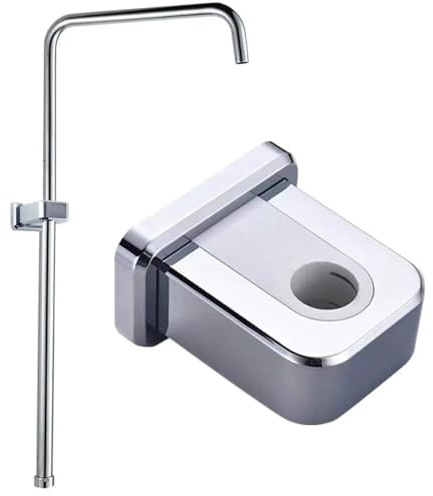 Support mural pour système de douche à effet pluie avec vis, stabilisateur de tuyau, fixation de serrage pour barre coulissante de douche de 1,9 cm, combiné de douche à haute pression