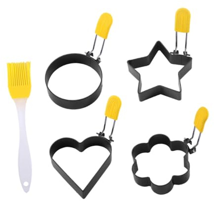 OFFSCH 5piezas Moldes Huevos Poche Antiadherentes Resistentes Moldes De Cocina Diy Prácticos Para Hacer Huevos Fritos Casa